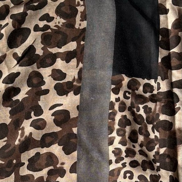 Animal Print Scarf ~ Brown Black Gray ~ Soft Fringe ~ Brand New - Picture 6 of 10